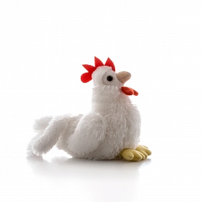 Игрушка мягкая - Петушок белый, 15 см. (Aurora, 10-312)